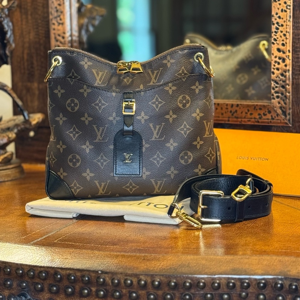 LOUIS VUITTON ODEON PM NM NOIR & MONOGRAM - with COA!! *Repaired* - Picture 3 of 17